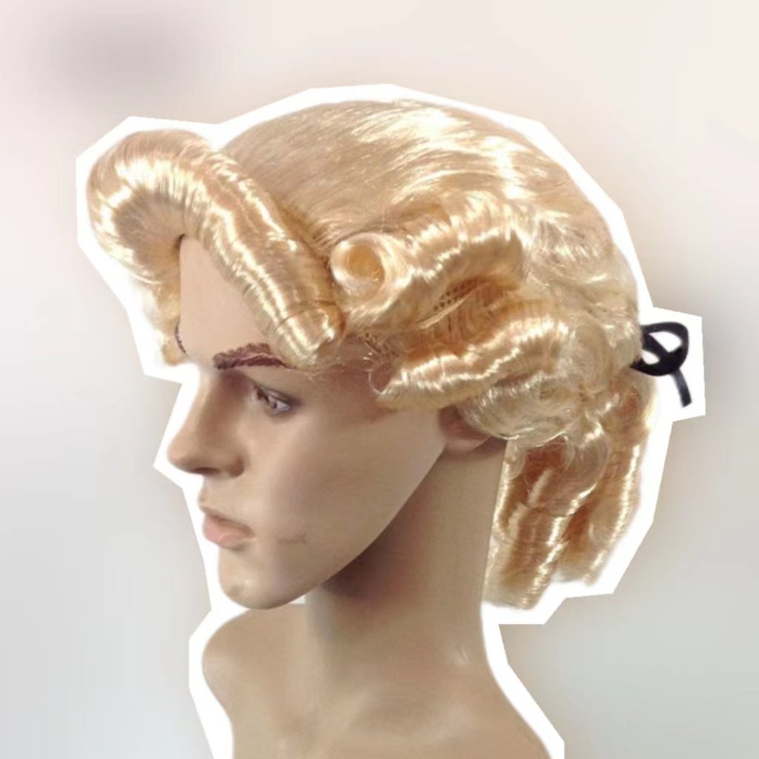 Unisex Cosplay Short Curly Hair Court Judge Dress up Judge Etsy