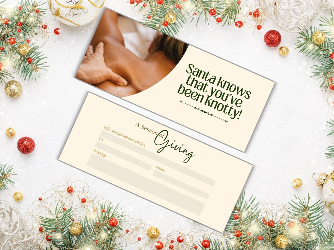 Editable Massage Gift Certificate | Massage Printable Gift Card | Spa ...
