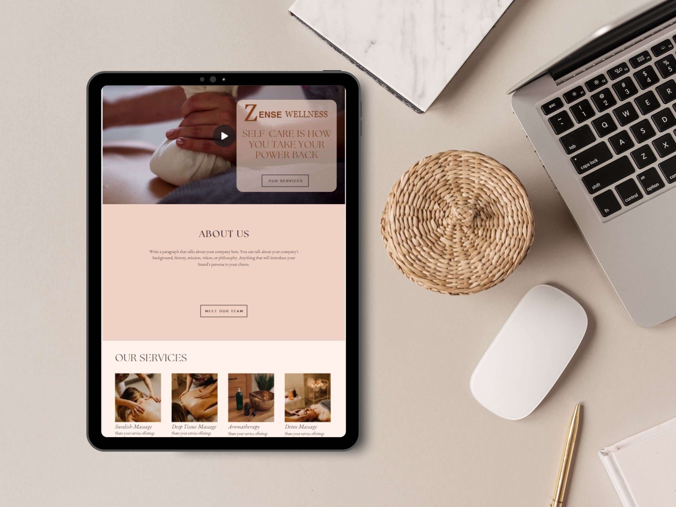 Massage Website Template Wellness Website Template Etsy Massage Website Template Wellness Website Template Etsy