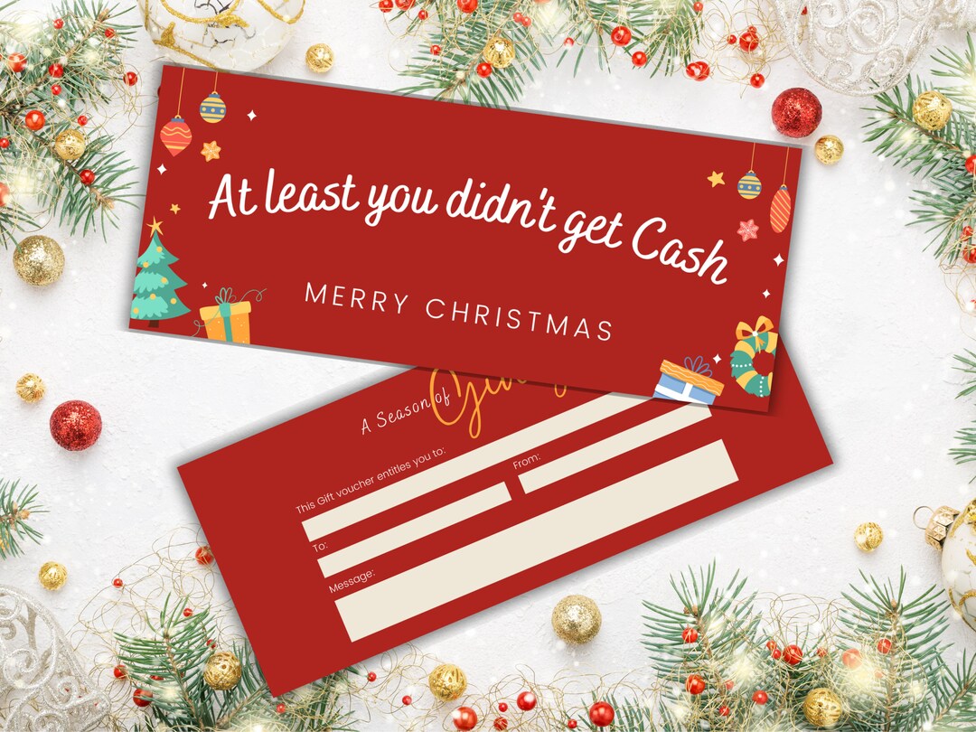Funny Christmas Gift Certificate Template | Printable Gift Card (canva ...