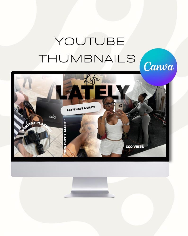 Right Thumbnail Editable Youtube Thumbnail Templates: Canva Branding Kit (digital ...