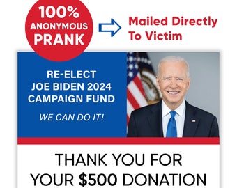 Joe Biden Prank Postcard, Secret Direct Mail Surprise, 100% Anonymous Revenge, Political Humor