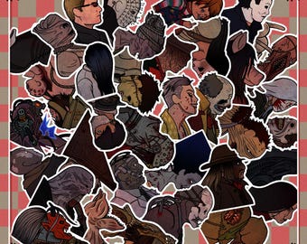 Dead By Daylight Sketched In Profile Stickers - Killer