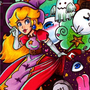 Pegatina de Peach en la tierra del terror