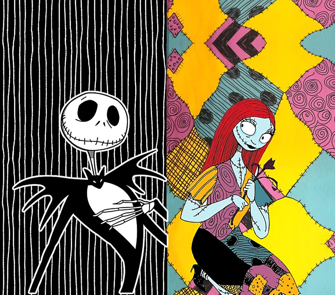 TGBJE Horror Movie Fans Gifts Jack And Sally Tote Bag Handle Bag Spooky...