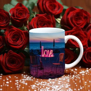 Love Mug Wrap Bundle, 3D Love Mug Sublimation, 11oz Mug Png, 11oz And 15 Oz Mug Png, 15oz Mug PNG, I Love You Mug Bundle image 10