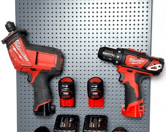 Portaherramientas para Milwaukee M12 (12 V) / Organice su taller y furgoneta de herramientas con portaherramientas montados en la pared / Organización de herramientas / Almacenamiento de herramientas