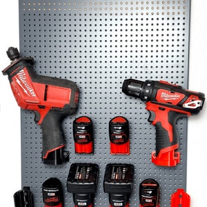 Tool Holder for Milwaukee M12 (12V) | Organize Your Workshop and Tool Van With Wall Mounted Tool Holders | Tool Organization | Tool Storage