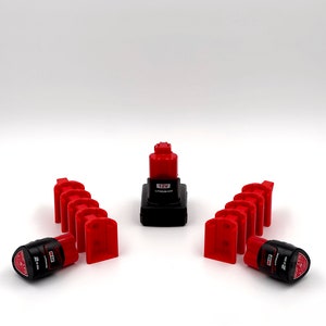 10-Pack Red Battery Holders for Milwaukee M12/12V | Organize Your Workshop & Tool Van With Wall Mounted Locking Battery Holders | Storage