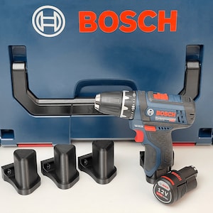 4-Pack Tool Holder For Bosch Professional 12V & 10.8V Tools | Wall Mount Tool Holder For The Workshop and Tool Van | DIY Shop Organization