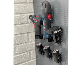 Tool Holder For Bosch Professional 12V & 10.8V Tools | Wall Mount Tool Holder For The Workshop and Tool Van | Shop Organization | Tool Wall