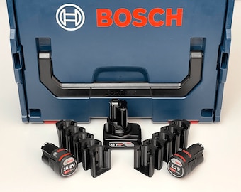 Support de batterie pour batteries professionnelles Bosch 12 V et 10,8 V, à partir de 2016 | Support de batterie mural pour atelier et camionnette