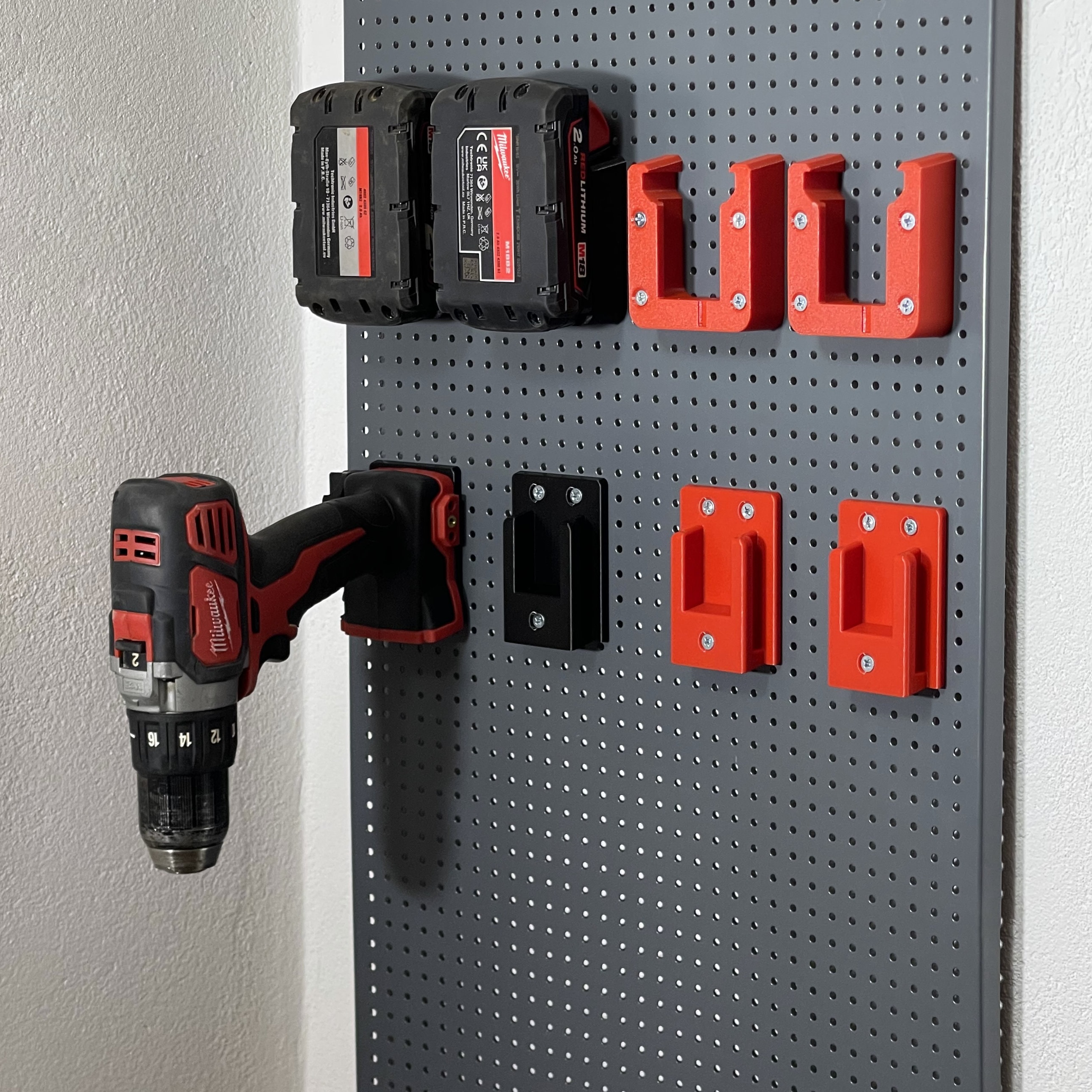 Garage Organization Battery Mounts Milwaukee Battery Holder