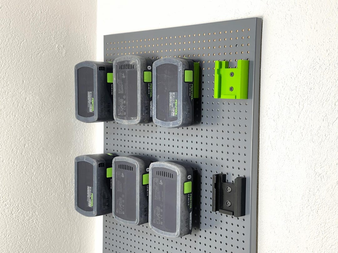 Festool Lock System Battery Holder for Festool 18V Batteries | Locking Wall Mount for ...