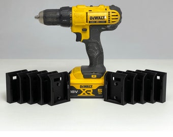 10-Pack Battery Holder for DeWALT XR 20V/18V, FLEXVOLT 60V/54V Batteries | Organize Your Workshop/Tool Van With Wall Mounted Battery Holders