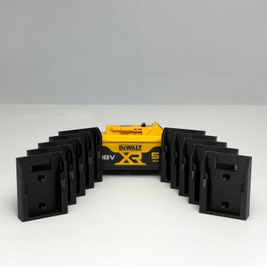 Battery Holder for DeWALT XR 20V/18V and FLEXVOLT 60V/54V Batteries | Organize Your Workshop and Tool Van With Wall Mounted Battery Holders