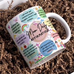 Mom Affirmations Becherverpackung: 11 Unzen & 15 Unzen PNG (Digitaler Download)