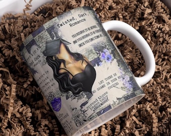 Smut Reader Cup, Dark Romance Buchliebhaber Wrap Rund Becher Design 11 Unzen 15 Unzen, Sublimation, Buchliebhaber, Buchleser, Buch ist Leben Becher