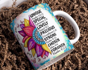God Says You Are Digital Mug Design, Sublimation 15oz & 11oz, Inspirational Coffee Cup, Religious Gift, Christian Mug, Bible Verse Mug