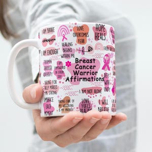 Cancer Survivor Mug Sublimation Digital Design, Survivor Affirmation Mug Wrap, 11oz & 15 oz Mug, Appreciation Gift, Cancer Survivor Life Mug