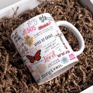 Bibel Affirmation Becher, 5 Sublimation PNG digitale Designs, christliche Becherverpackung, 11 Unze 15 Unze, Bibelvers, christliche Affirmation, religiöse Tasse