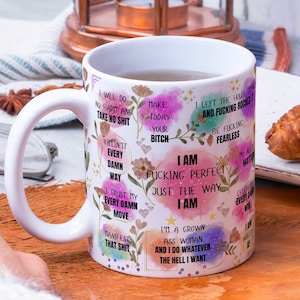 Diseños de tazas digitales envolventes con frases de afirmación, envolturas para tazas de afirmación, sublimación de 325 ml y 280 ml, inspiración diaria, motivación y vida.