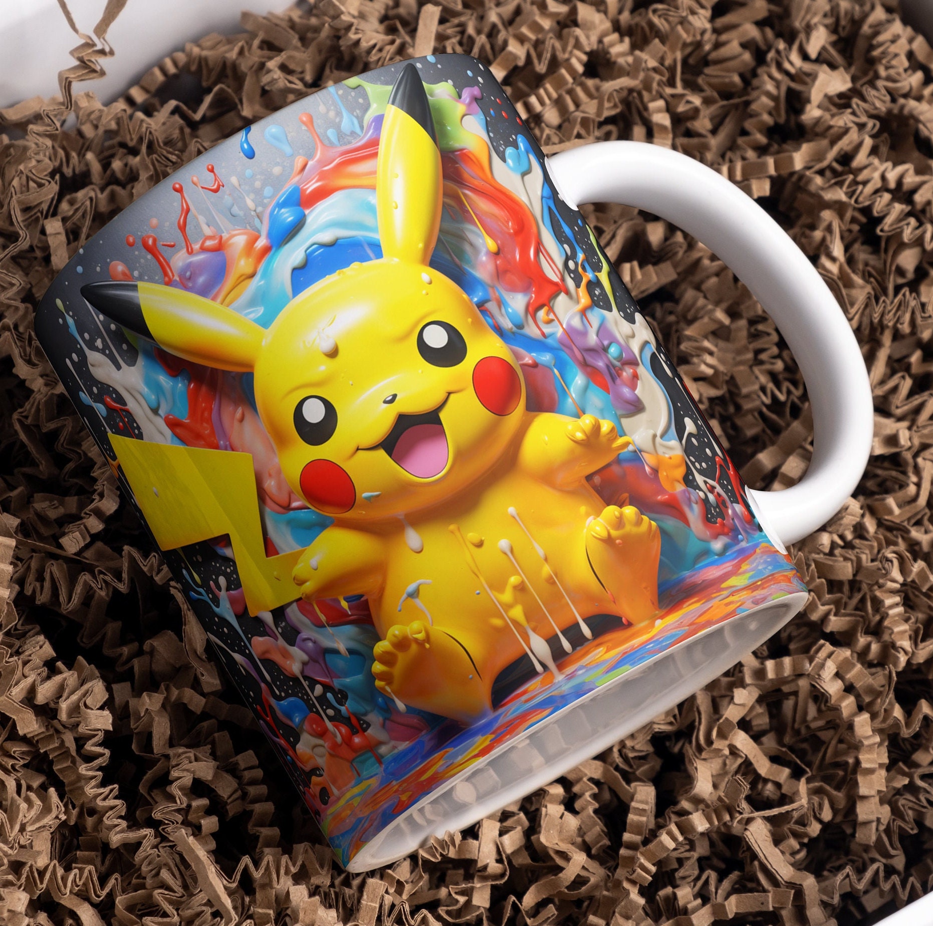 Pikachu lightning - 3D mug, Pokémon Tazza