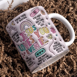 Christian Affirmation Mug Wrap: Jesus liebt dich Design (PNG Digital Download)