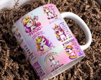 Sarcastic Mug, 5 Sarcasm Wrap Around Mug Design 11oz & 15oz, Sublimation, Sarcastic Affirmations, Daily Sarcastic, Funny Sarcasm Coffee Mug