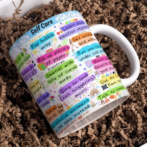 Self-Care-Tasse mit Motiv: Wrap-Around-Sublimation (Digitaler Download)
