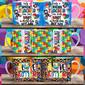 Autism Awareness Mug: 6 Designs, Teacher Appreciation (Digital Download)