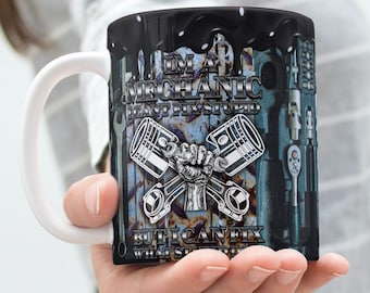 Mechanic Mug Sublimation Digital Designs, Mechanic Affirmation Mug Wraps, 11oz & 15 oz Mug Design, Mechanic Appreciation, Mechanic Design