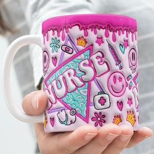 Nurse Life Wrap Around Mug Design 15oz & 11oz, Nurse Gift, Funny Nurse Mug, Nursing Student Gift, Nurse Appreciation Gift, Instant Download