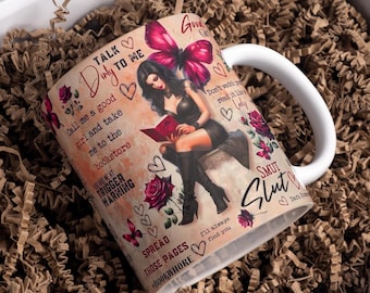 Smut Reader, Book Lover Cup Sublimation Digital Mug Design, Reading Mug Wrap, 11oz & 15oz Romance Book Reader, Love Story Book, Book Mug