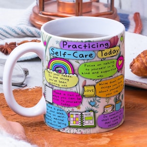 Self Care Becher-Wrap-Design: Inspirierendes Geschenk (Digitaler Download)
