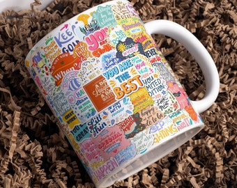 Taza de Afirmación: Diseño envolvente de Amor Propio (Descarga digital)