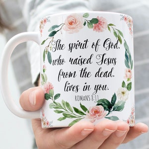 Bibel-Vers-Tasse Sublimations-Designs: Christliche Affirmation (Digitaler Download)