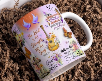 Christian Bible Affirmations, Bible Quotes, 5 Sublimation Digital Design, Christian Mug Wraps, 11oz & 15oz Design, Positive Bible Quotes Mug