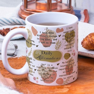 Affirmation Mug Design: Wrap Around Sublimation PNG (Digital Download)