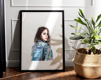 Envy Art Print | Fashion Illustration | Coloured Pencil Art Print | Female Artwork
