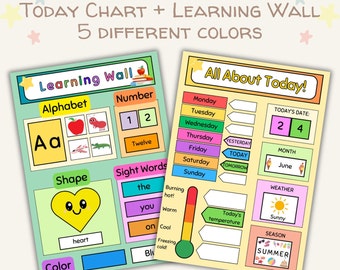 Today Chart | Morning Board | Focus Wall | Circle Time | Learning Wall | Homeschool | Montessori | Preschool | Toddler | Learning Board
