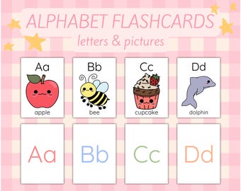 Schede didattiche dell'alfabeto / Schede didattiche educative ABC / Materiale stampabile per l'istruzione prescolare / Schede dalla A alla Z / Schede didattiche delle lettere Montessori in classe
