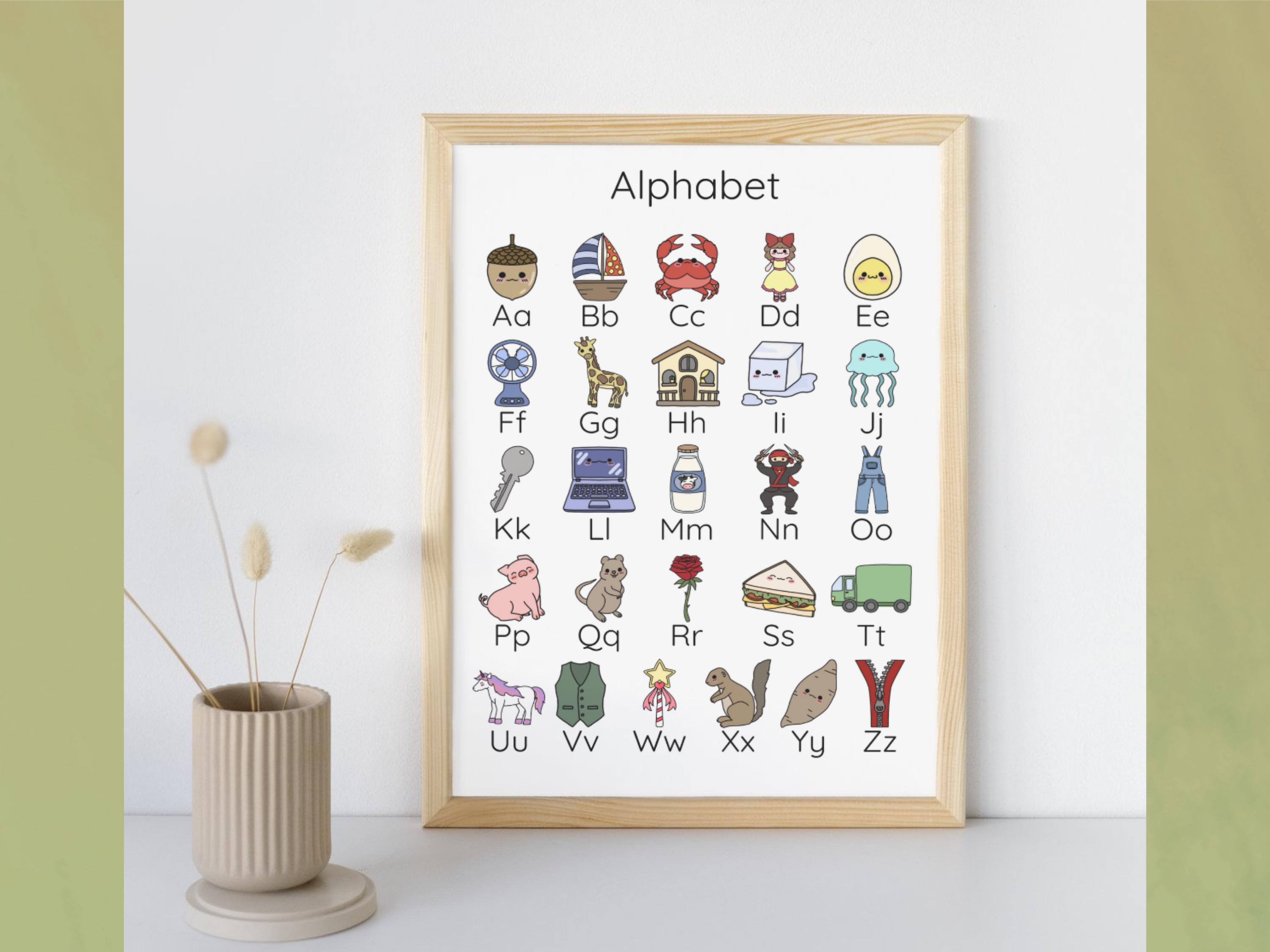 ABC Poster | Printable Alphabet Chart | Educational Chart | Toddler A-Z ...