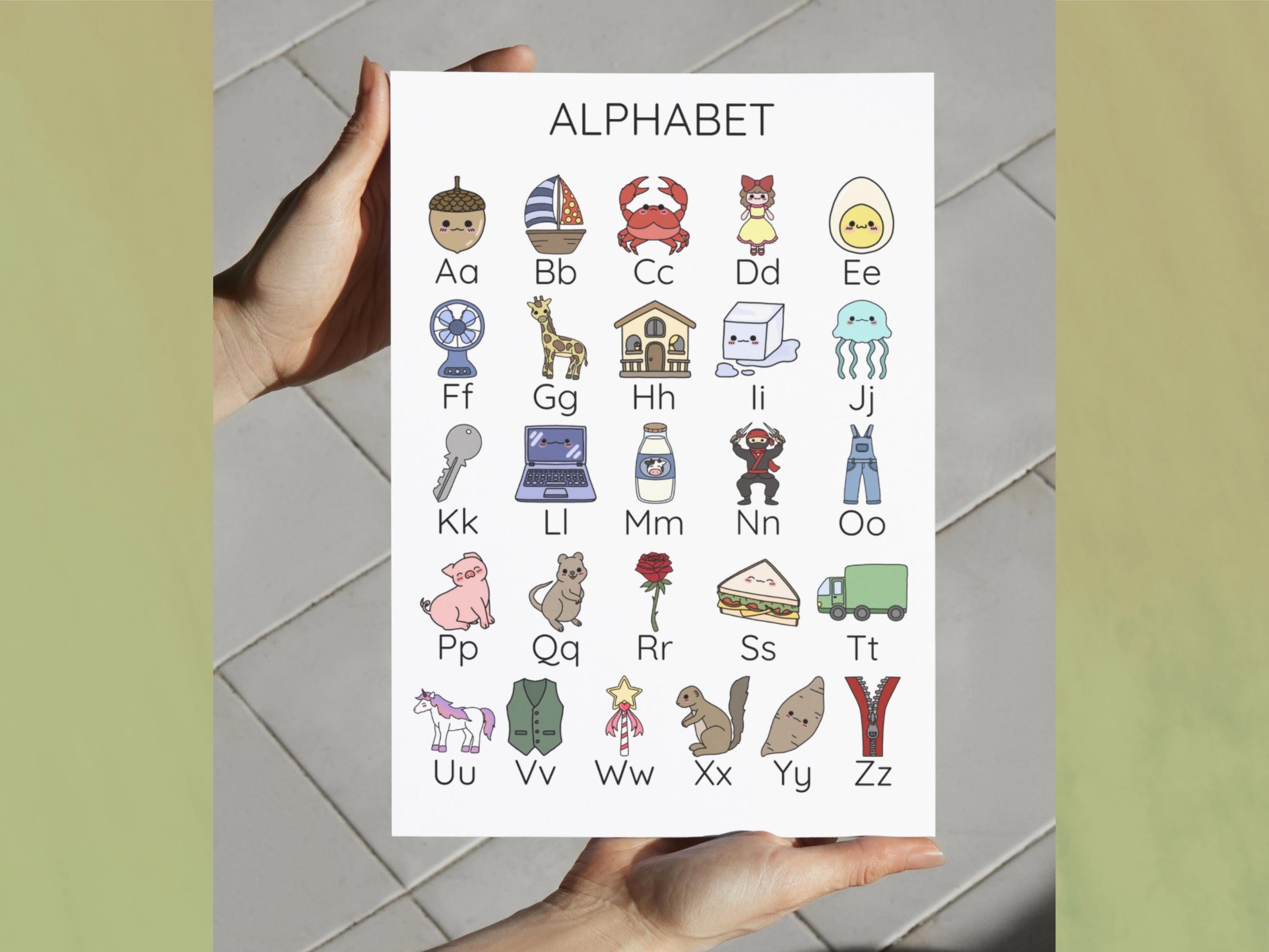 ABC Poster | Printable Alphabet Chart | Educational Chart | Toddler A-Z ...