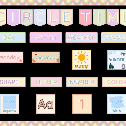 Craftstory Preschool Calendar Circle-Time Learning Center - 93 Piece Felt Board With Weather Bear