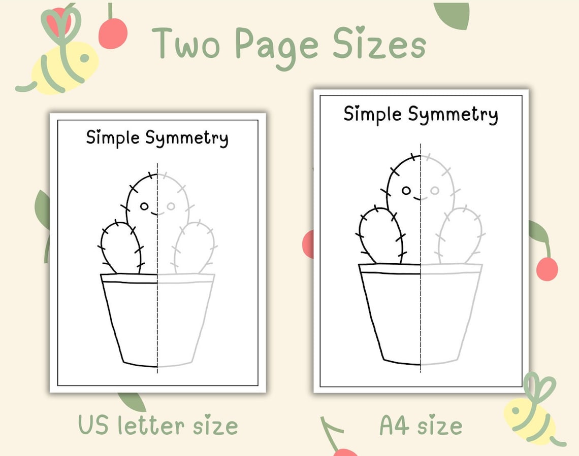50 Simple Symmetry Worksheets | Early Finishers | Preschool Symmetry ...