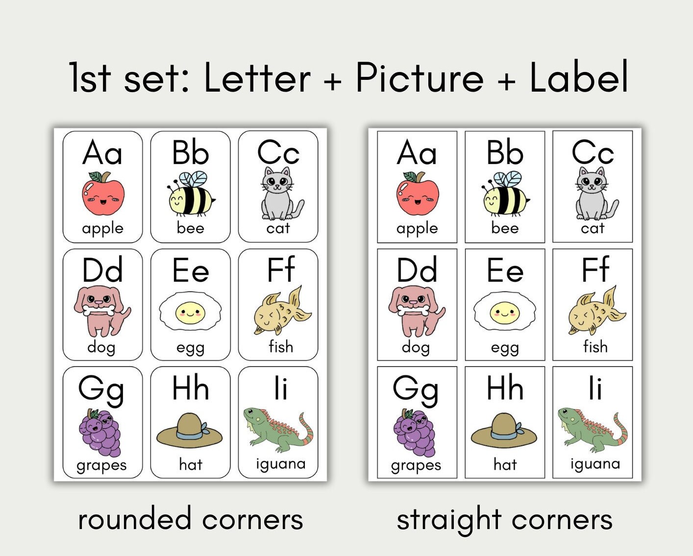 Alphabet Flash Cards | ABC Flashcards | Toddler Preschool Printables ...