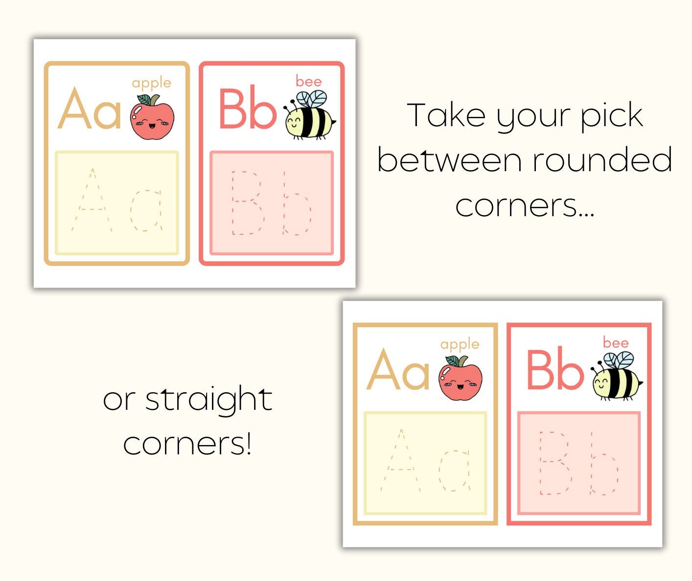 Traceable Alphabet Flash Cards Preschool Handwriting Practice