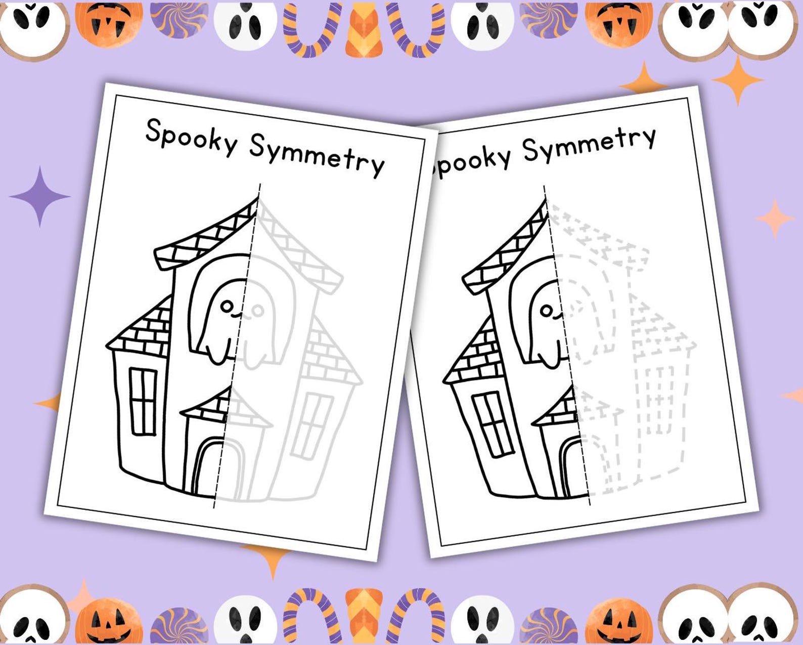 30 Halloween Symmetry Worksheets | Early Finishers | First Second Grade ...
