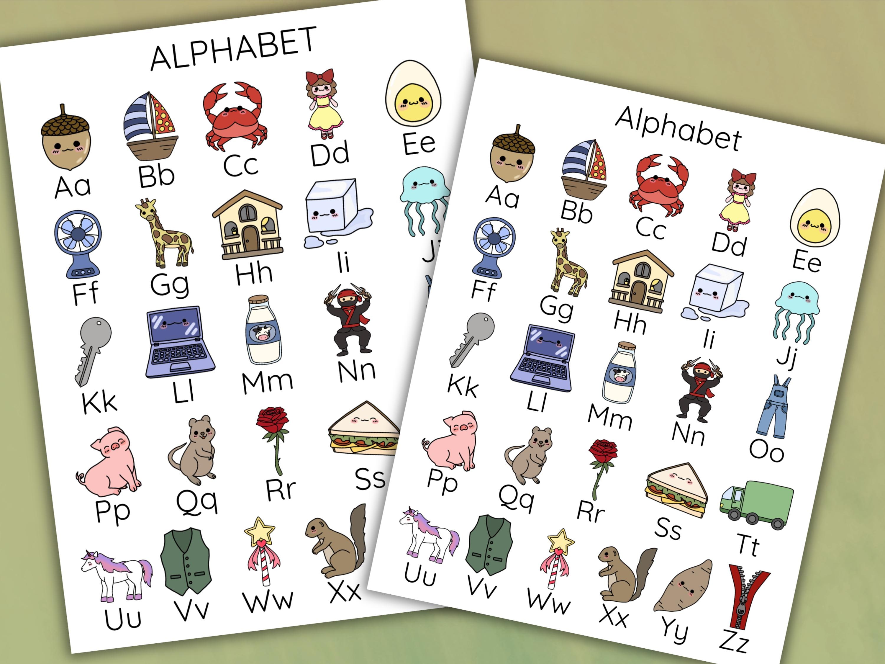 ABC Poster | Printable Alphabet Chart | Educational Chart | Toddler A-Z ...